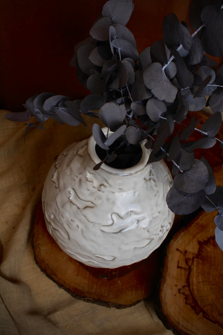 Alba Weiße Vase aus Keramik