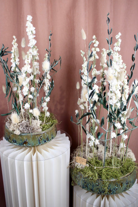 Parallelgestecke in natürlichen Farben als Inspiration für den Workshop