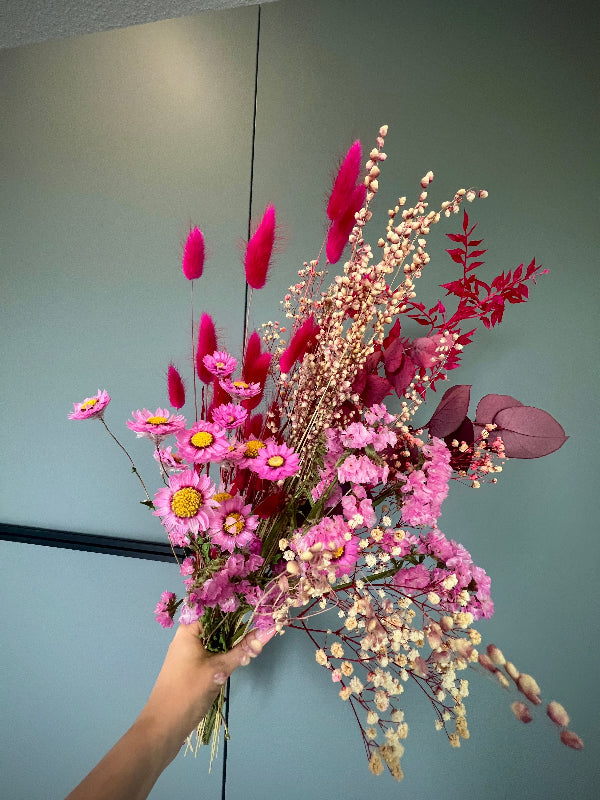 DIY Trockenblumen Set Blush and Bloom in Rosa und Pink