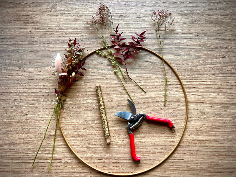 DIY Trockenblumenloop