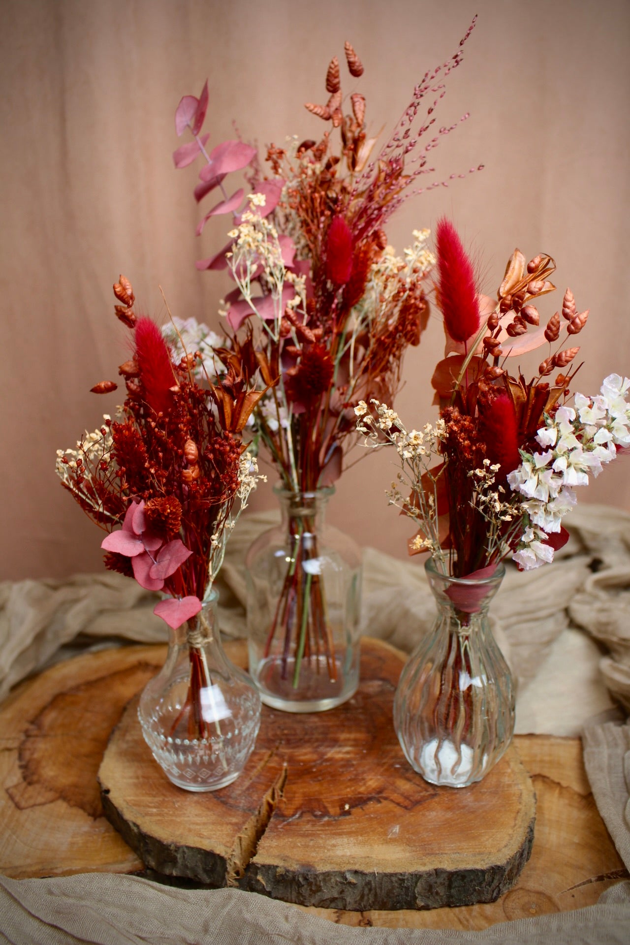 Trockenblumen Tischset Aurelia in Herbstfarben