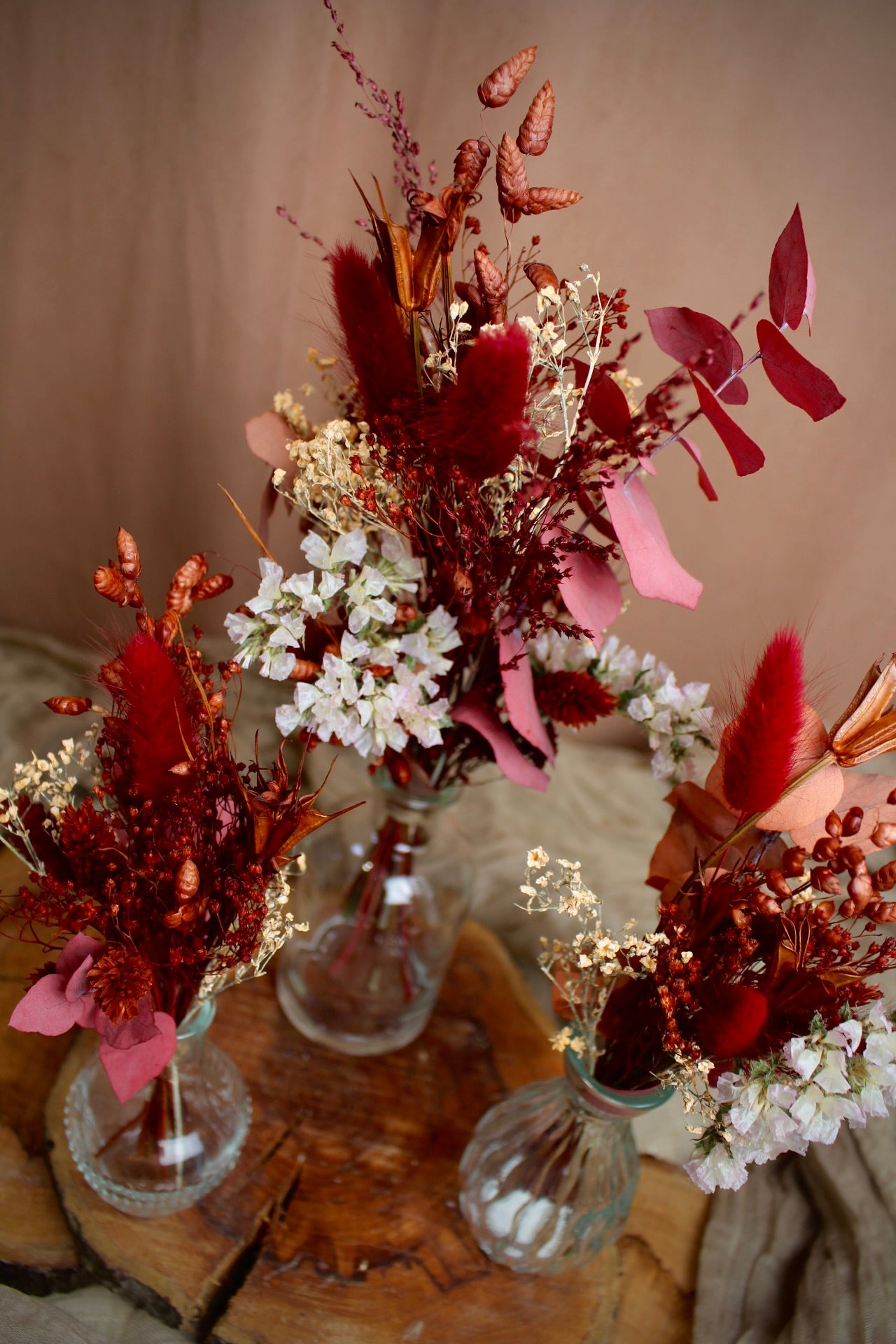 Trockenblumen Tischset Aurelia in Herbstfarben