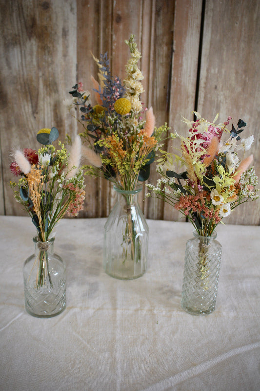 Trockenblumen Tischset 'Pastellana' in Pastellfarben