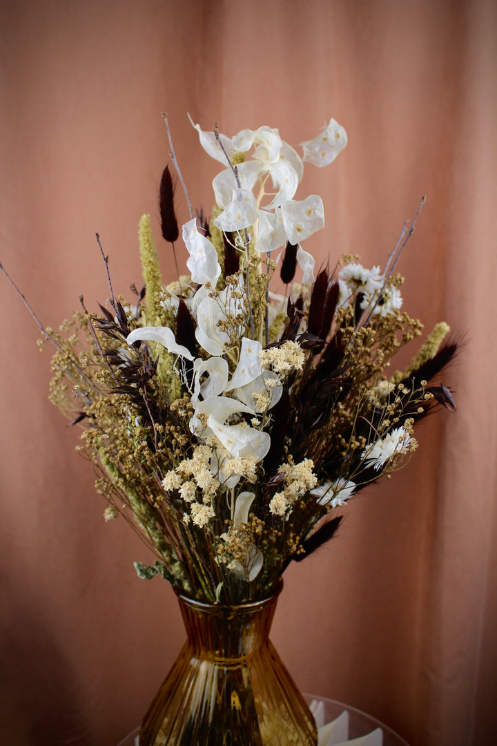 Trockenblumenstrauß 'Rubra' in natürlichen Braun- und Naturtönen