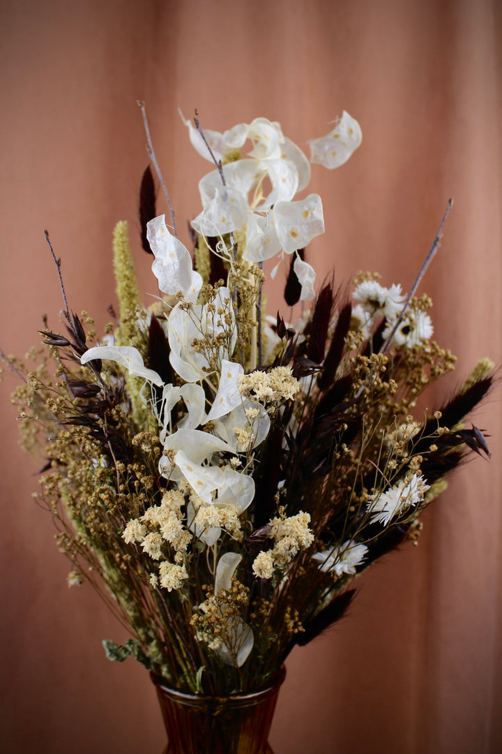 Trockenblumenstrauß 'Rubra' in natürlichen Braun- und Naturtönen