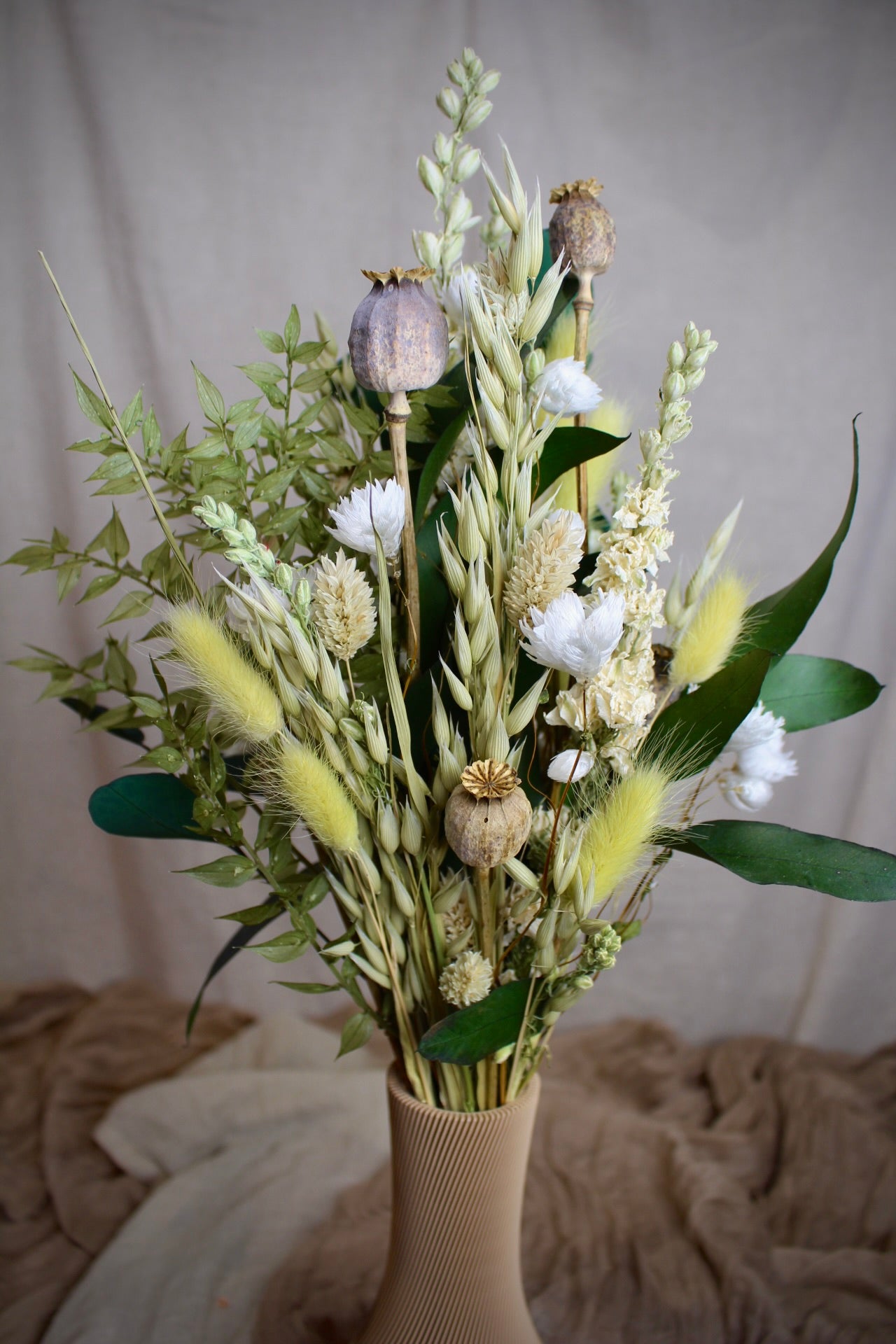 Trockenblumenstrauß Terravelle in Naturtönen