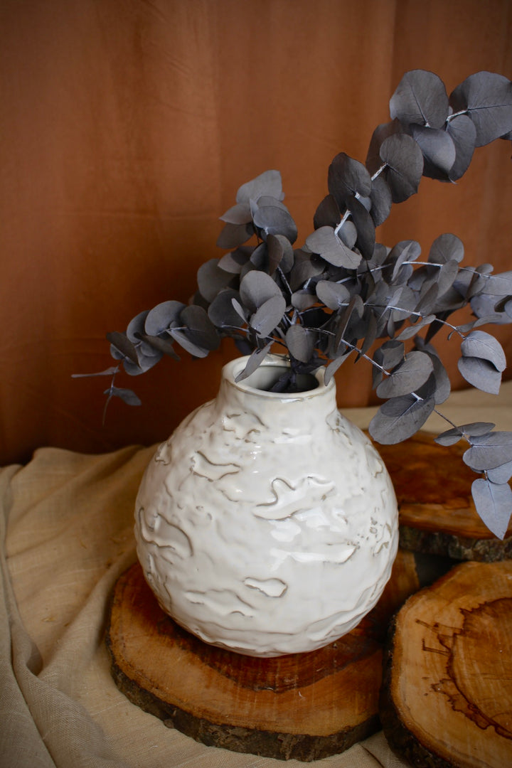 Alba Weiße Vase aus Keramik 