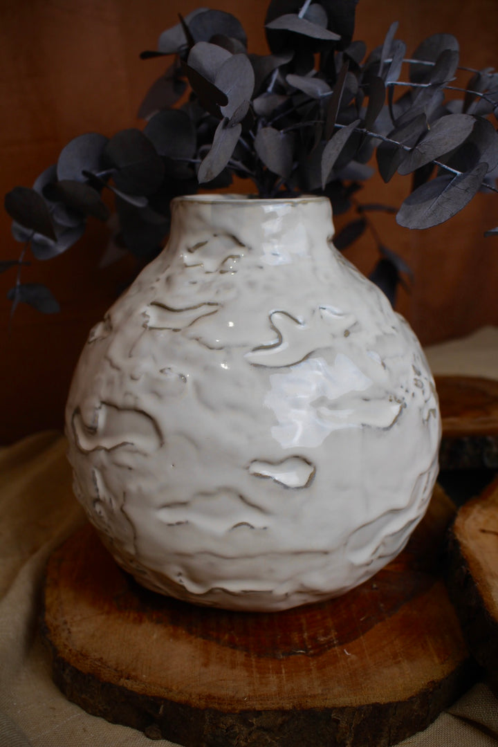 Alba Weiße Vase aus Keramik 