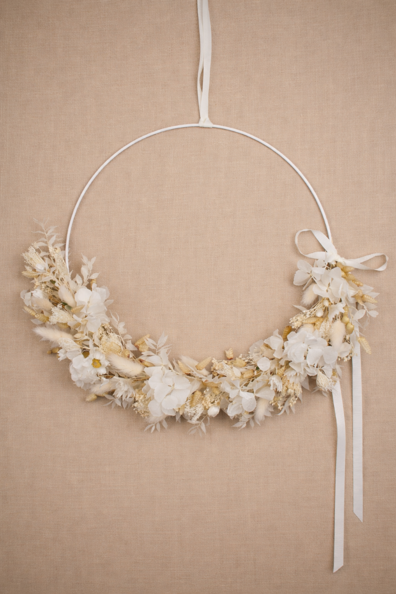 Albealia Trockenblumenloop Weiss