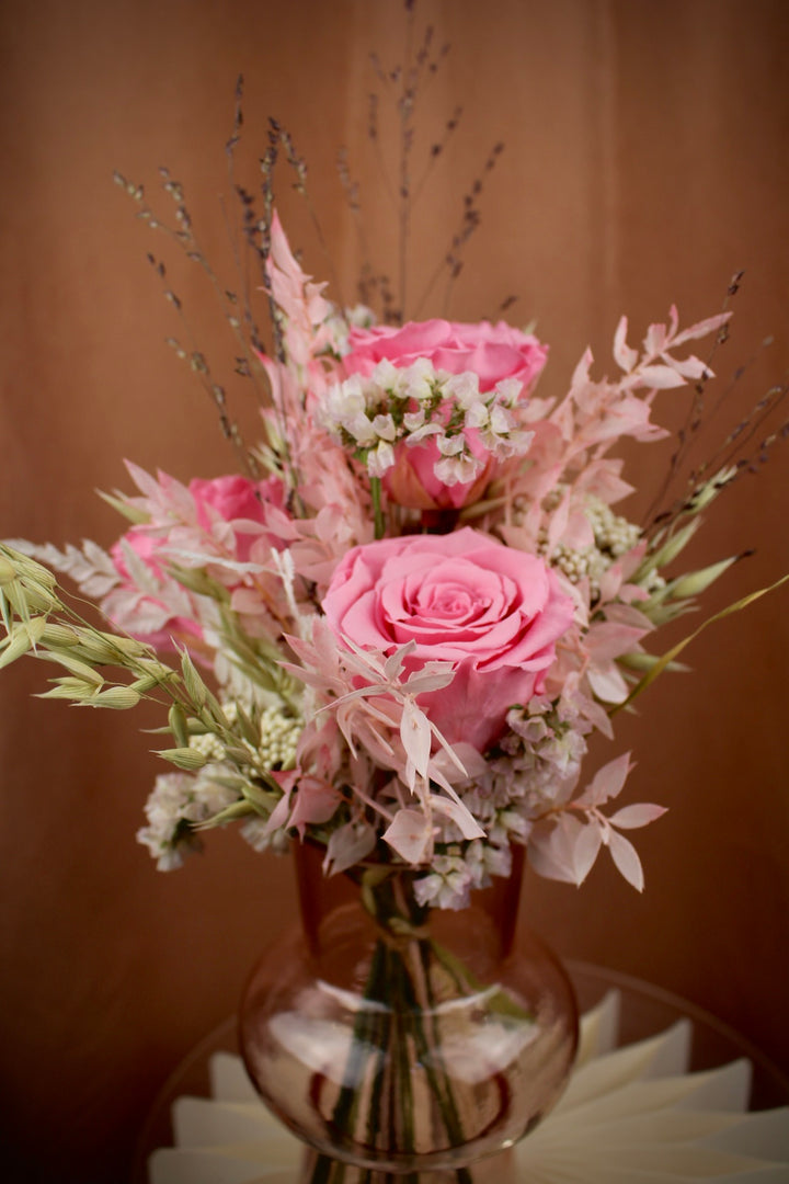 'Florina' - Trockenblumenstrauß mit präparierten Rosen