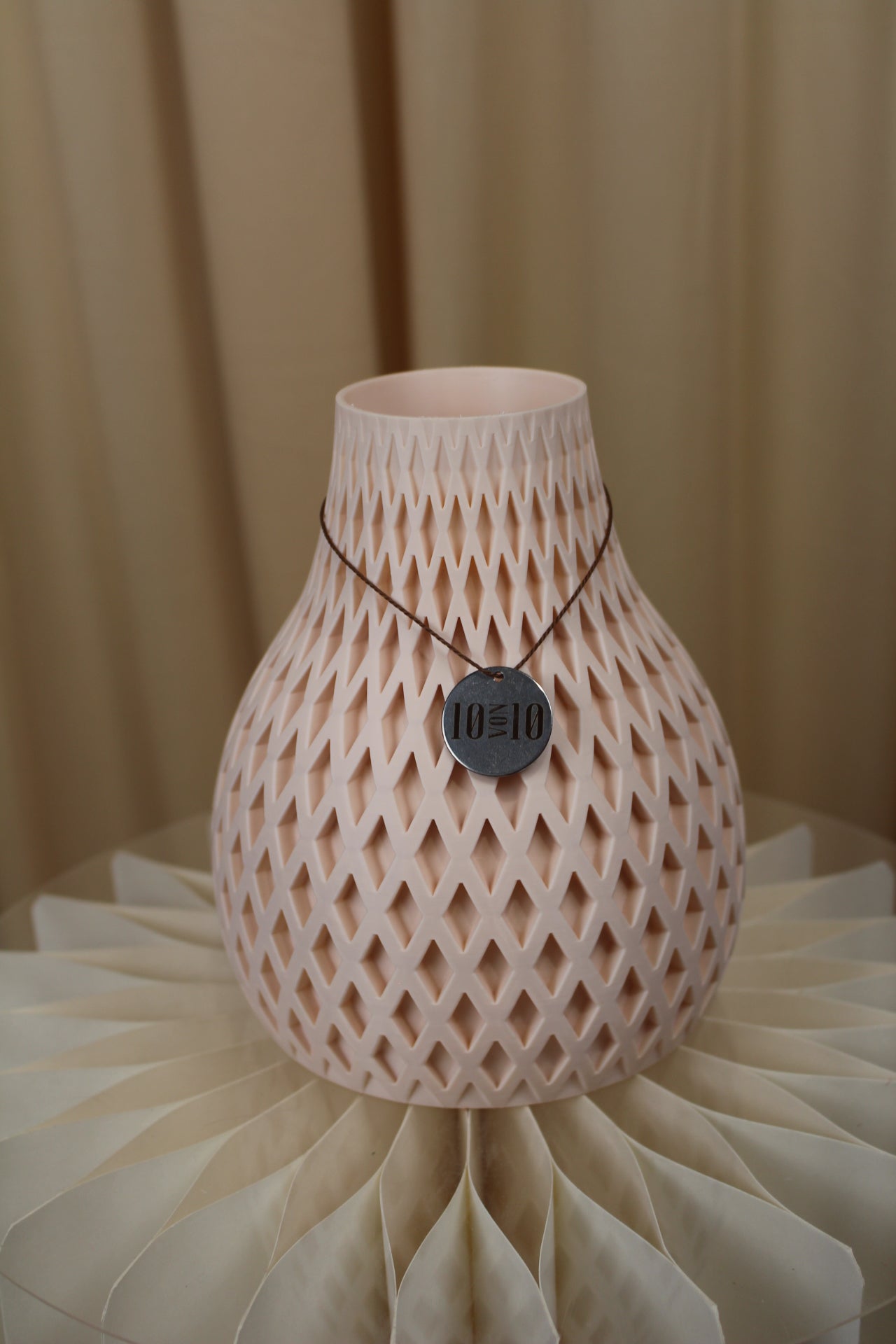 3D Druck Vase Born Creme Rosa Mittel | Babakin & Mehrens - Zehn von Zehn