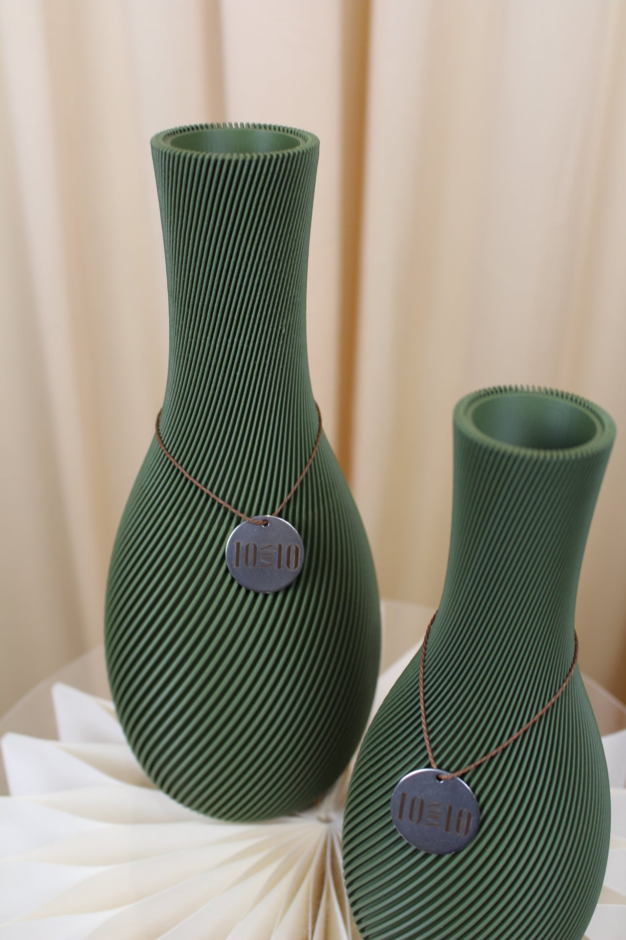 3D Druck Vase Seed Grün Set Nahaufnahme | Babakin & Mehrens - Zehn von Zehn
