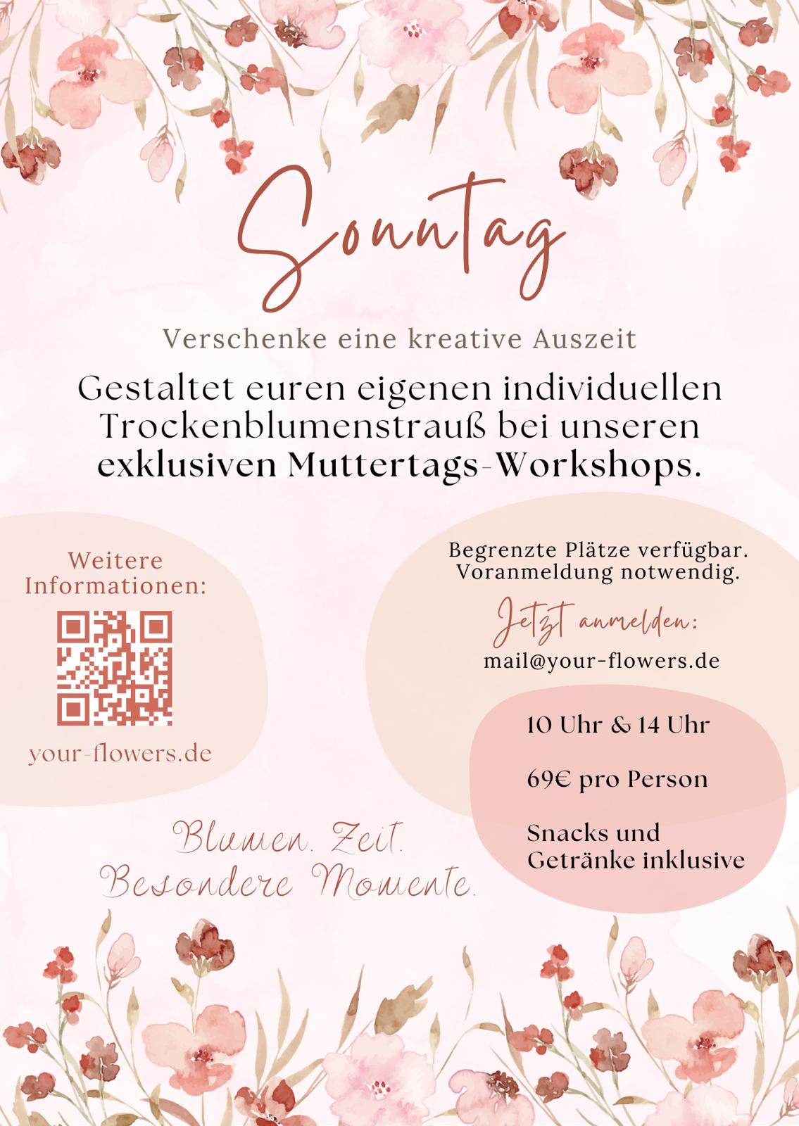 Trockenblumen Workshop zum Muttertag – Gestalte deinen eigenen Strauß | 10.05.26 um 10 Uhr